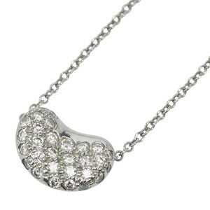 TIFFANY Silver Diamond Bean Necklace